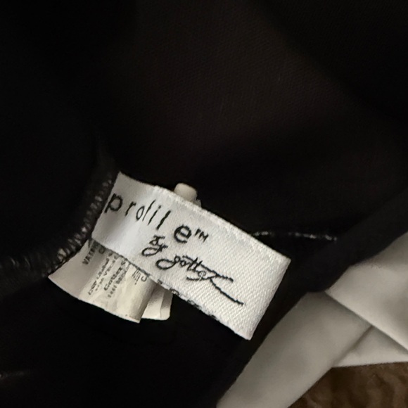 Black Halter Swim suit with White Embroidery - Picture 4 of 5